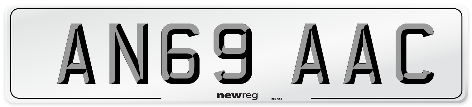 AN69 AAC Number Plate from New Reg